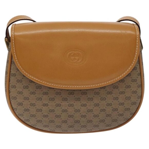 GUCCI Micro GG Supreme Shoulder Bag PVC Beige Gold 007 58 0074 Auth SW968 - Picture 2 of 16